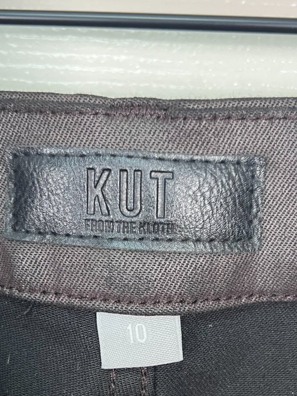 KUT from the Kloth Meg Fab AB Wide Leg High Rise Pants Brown Size 10 - Picture 5 of 8